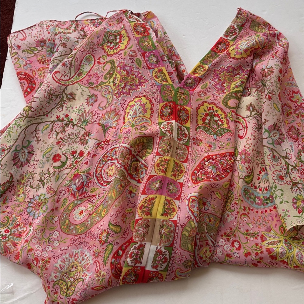 Natori Vintage y2K Luxury Slip Dress Set Matching Robe Kimono Caftan Large Pink - Picture 10 of 17